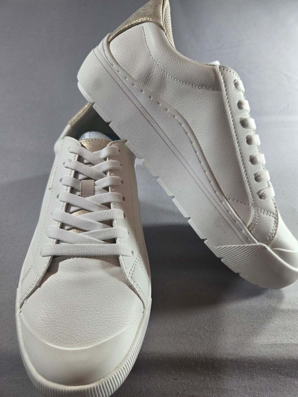 Dr. Scholl's Time Off Women's Platform Sneakers in White, Wide Width